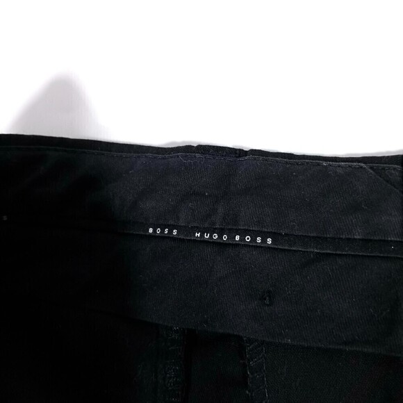 BOSS Hugo Boss James Virgin Wool Coated Dress Pant Classic Black 36 Suit Trouser - Picture 5 of 5